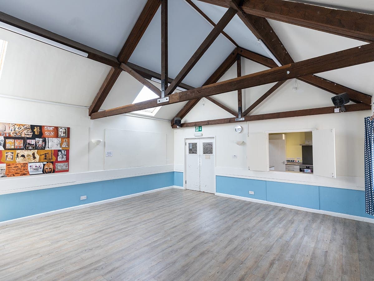 Party room before transformation - empty space ready for styling and lighting design