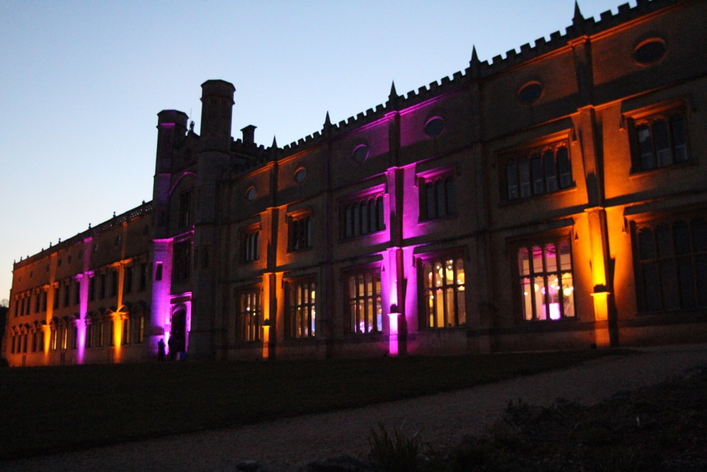 Ashton Court Mansion in Bristol with exterior LED lighting